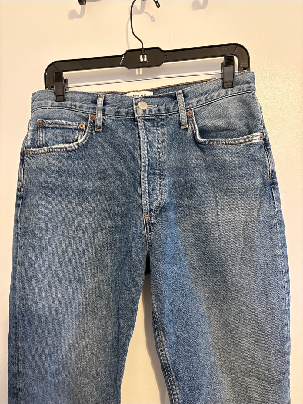 Agolde Riley Button Fly High Rise Crop Jeans 28 - Picture 2 of 8